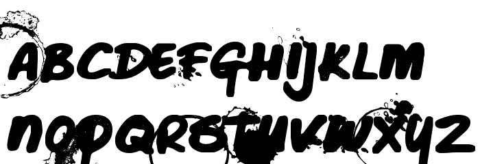 Caffeine Blackout Font LOWERCASE