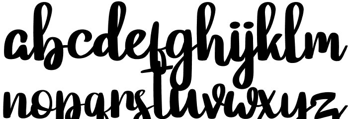 Cagakara Font LOWERCASE