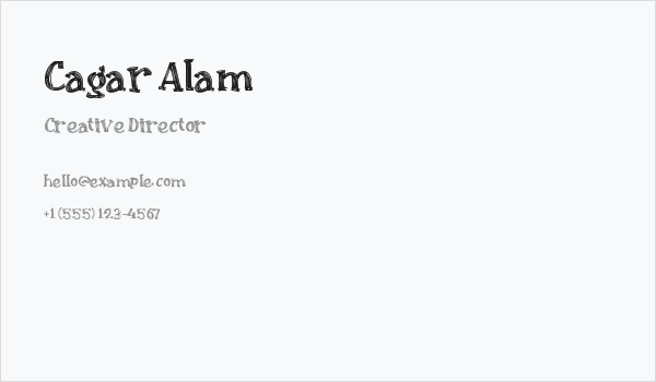 Cagar Alam Business Card