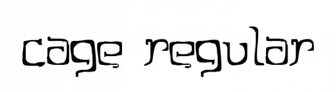 Cage Regular  नि: शुल्क फ़ॉन्ट्स डाउनलोड