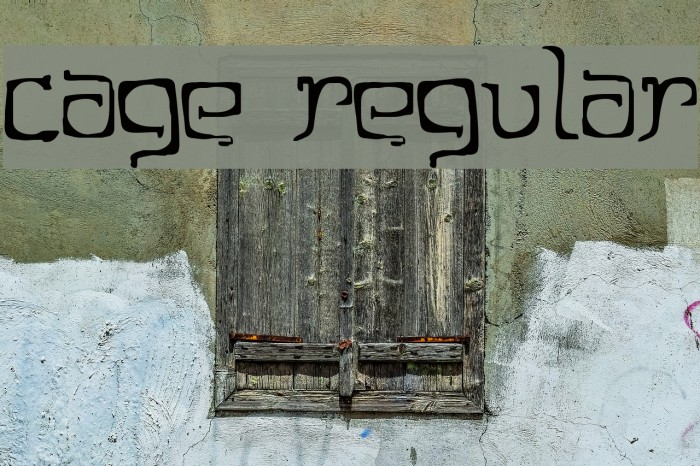 Cage Regular Font examples