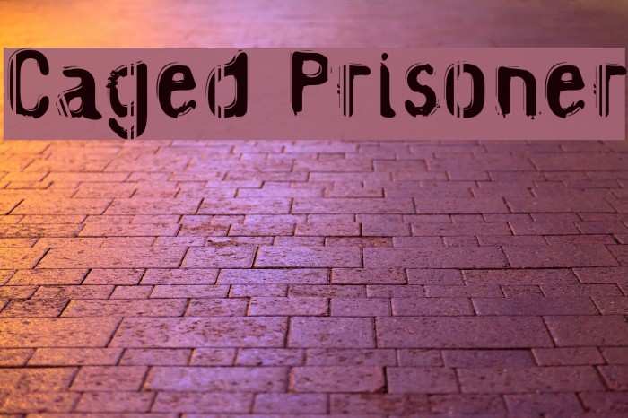 Caged Prisoner Font examples