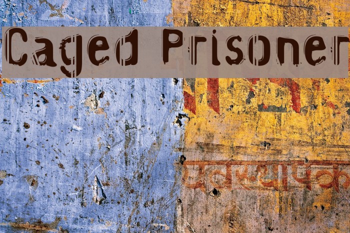 Caged Prisoner Font examples