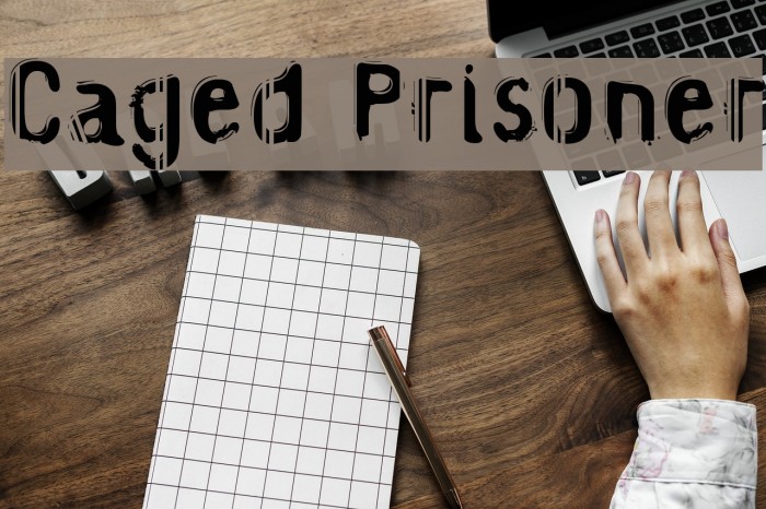 Caged Prisoner Font examples