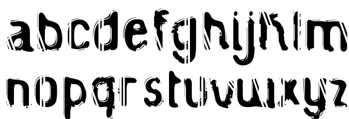Caged Prisoner Font LOWERCASE
