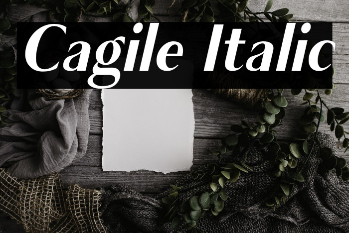 Cagile Italic Example 1