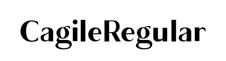 Cagile Regular  フリーフォントのダウンロード