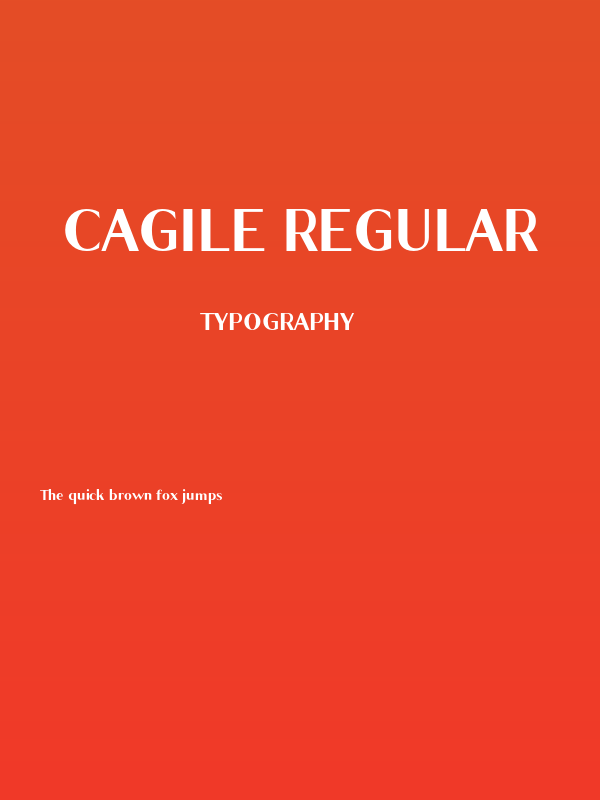 Cagile Regular Poster