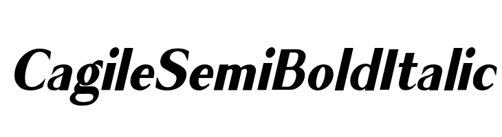 Cagile Semi Bold Italic  font caratteri gratis
