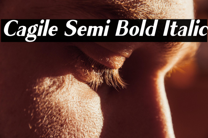 Cagile Semi Bold Italic Example 3
