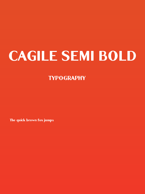 Cagile Semi Bold Poster
