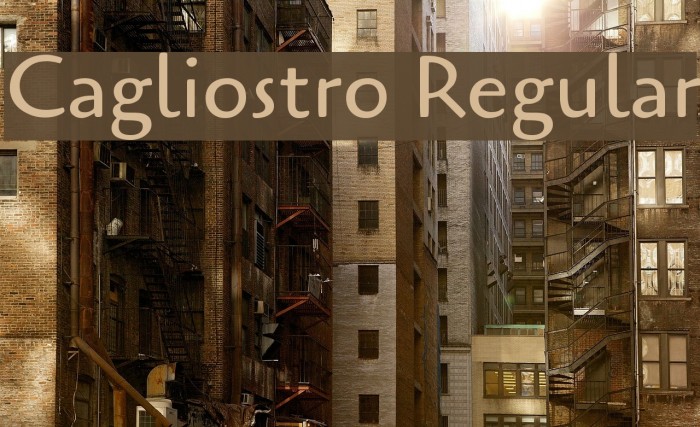 Cagliostro Regular Font examples