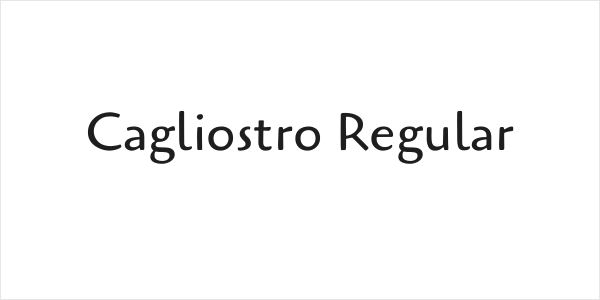 Cagliostro Regular Logo