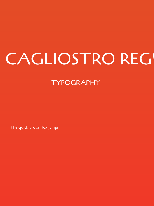 Cagliostro Regular Poster