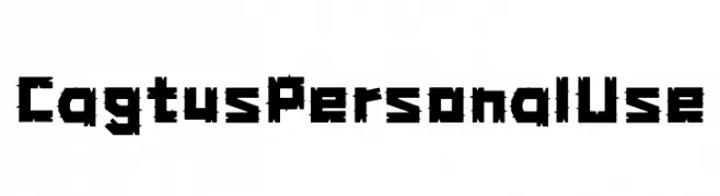 Cagtus Personal Use  baixar fontes gratis