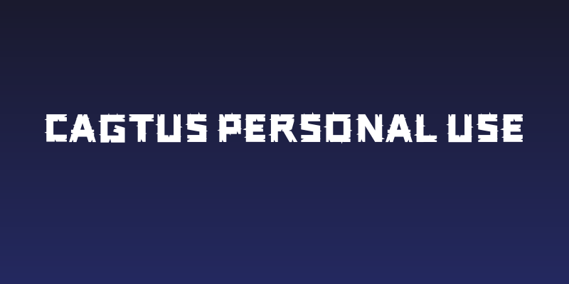 Cagtus Personal Use Social Header