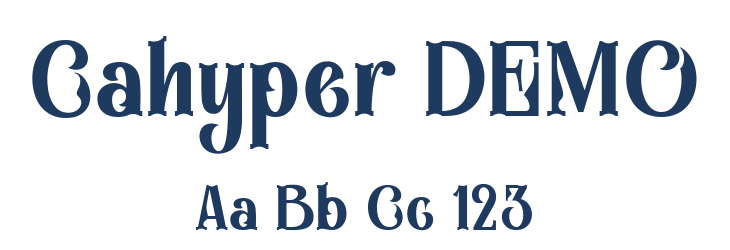 Cahyper DEMO Font Preview