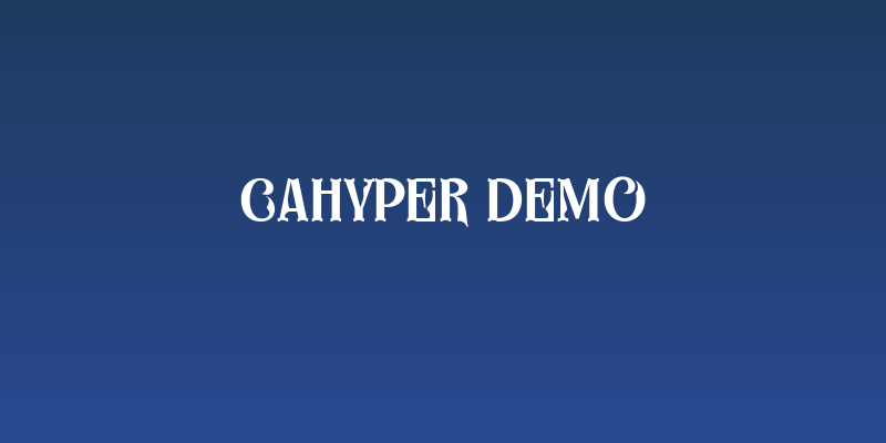 Cahyper DEMO Social Header