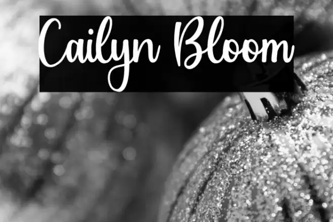 Cailyn Bloom Font examples