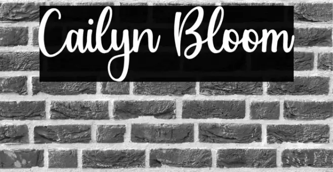 Cailyn Bloom Font examples
