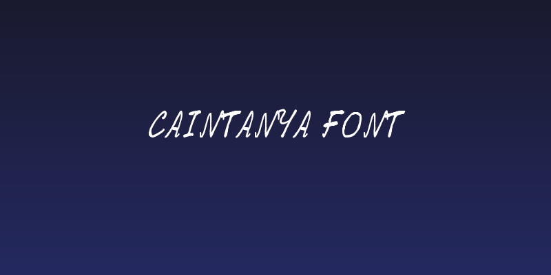 Caintanya font Social Header