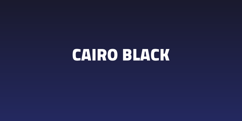 Cairo Black Social Header