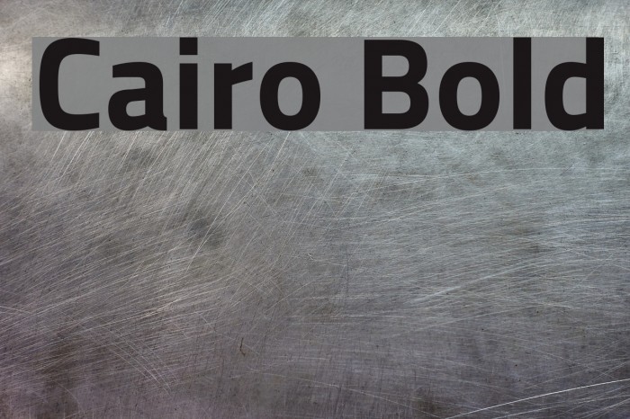 Cairo Bold Font examples