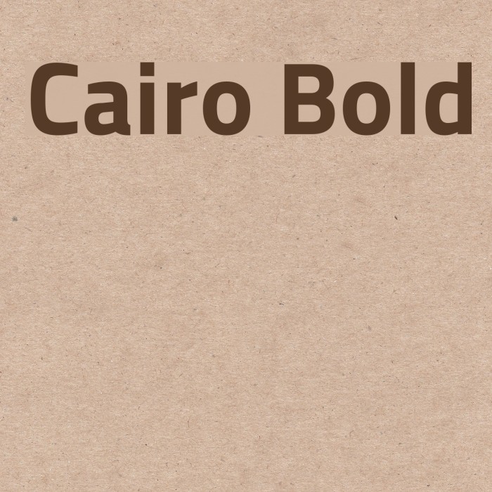 Cairo Bold Font examples