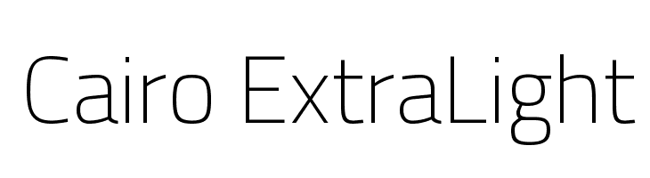 Cairo ExtraLight Font