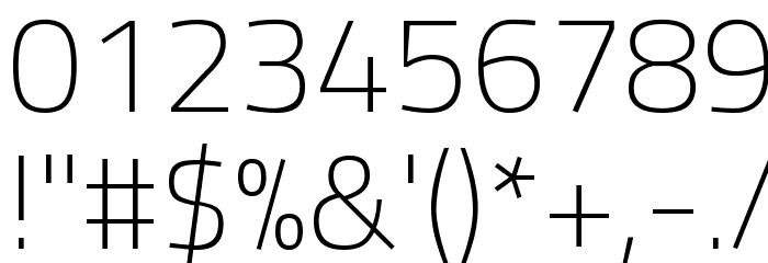 Cairo ExtraLight Font OTHER CHARS