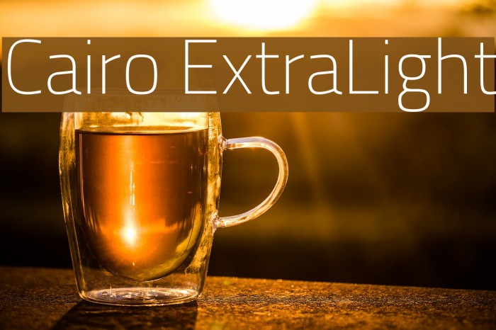 Cairo ExtraLight Font examples