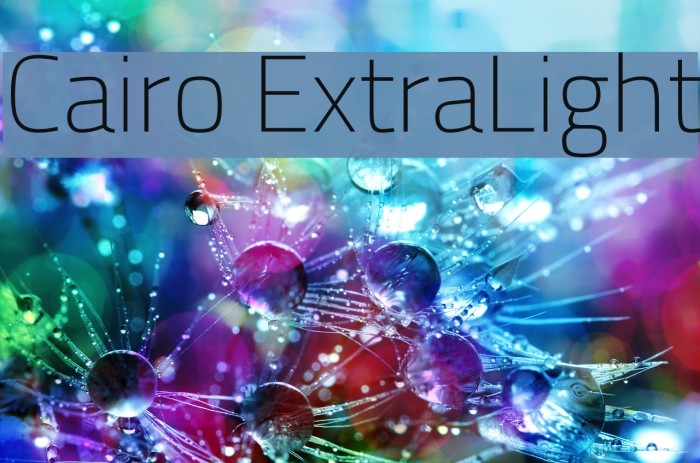 Cairo ExtraLight Font examples