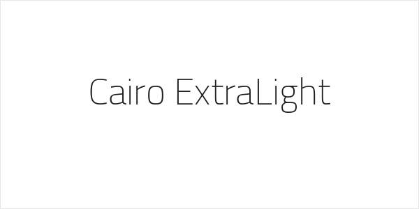 Cairo ExtraLight Logo