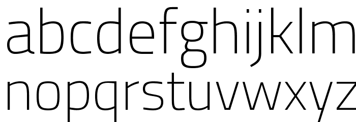 Cairo ExtraLight Font LOWERCASE