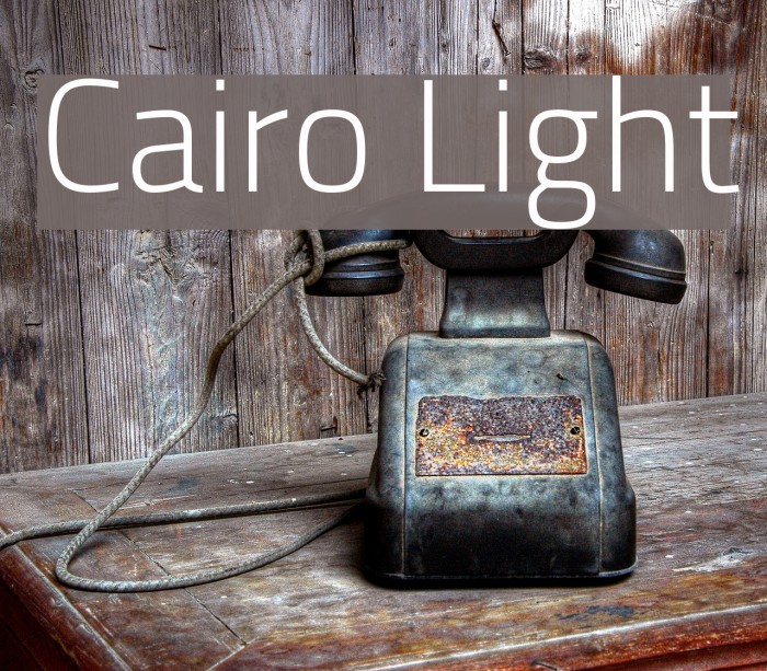 Cairo Light Font examples