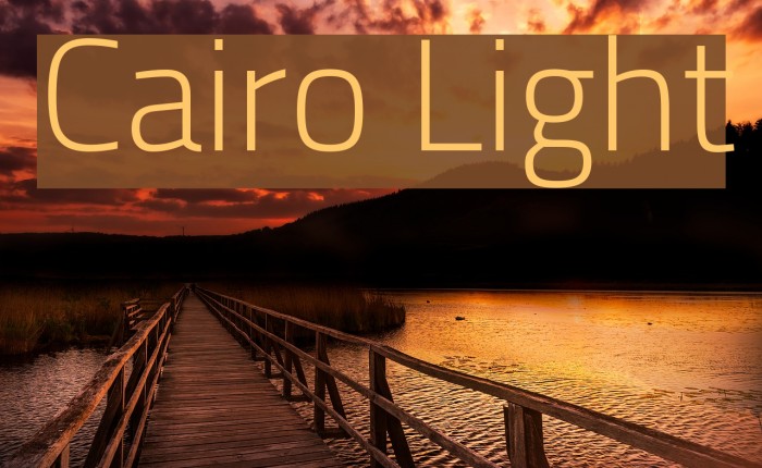 Cairo Light Font examples