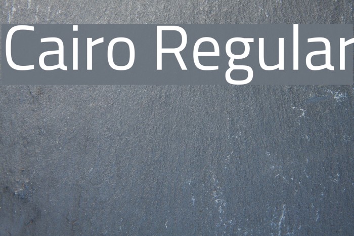 Cairo Regular Font examples
