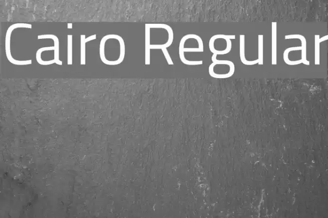 Cairo Regular Font examples