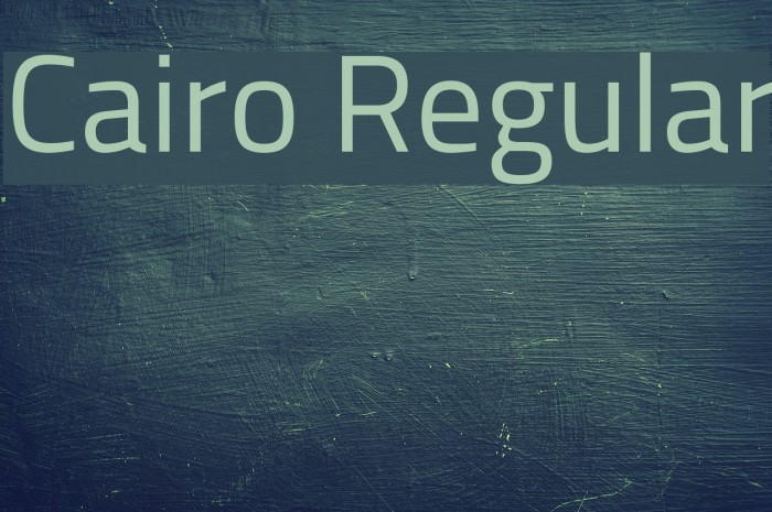 Cairo Regular Font examples