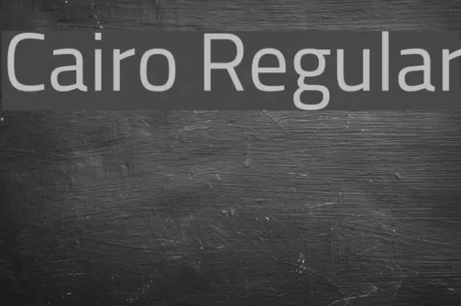 Cairo Regular Font examples