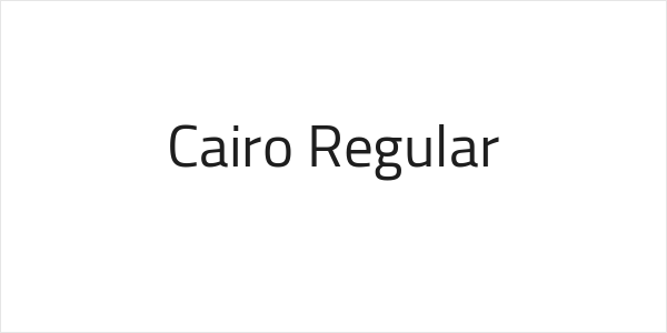 Cairo Regular Logo