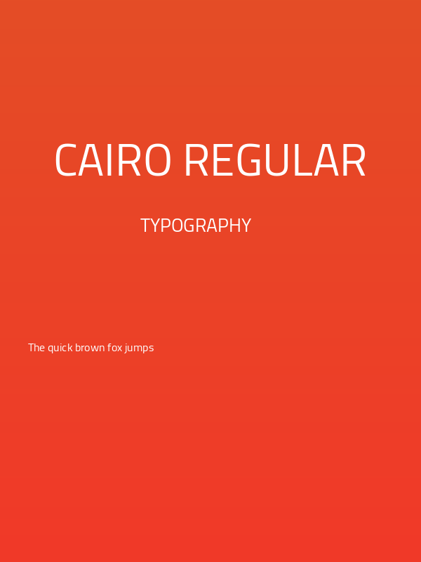 Cairo Regular Poster