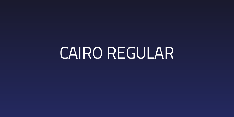 Cairo Regular Social Header