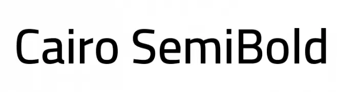 Cairo SemiBold  免费字体下载
