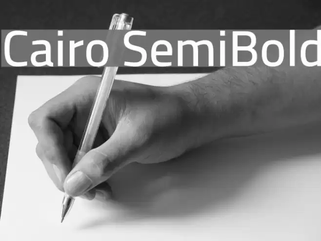 Cairo SemiBold Font examples