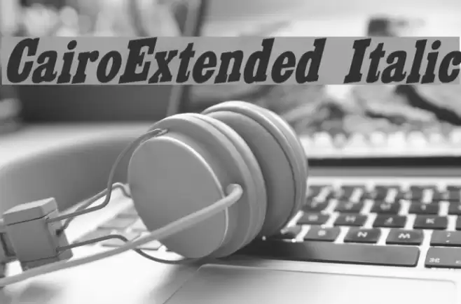 CairoExtended Italic Font examples