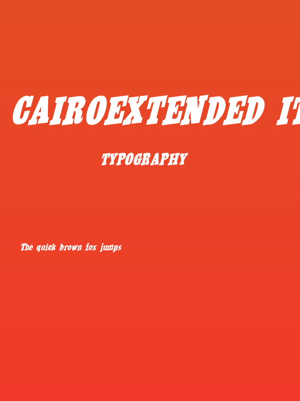 CairoExtended Italic Poster