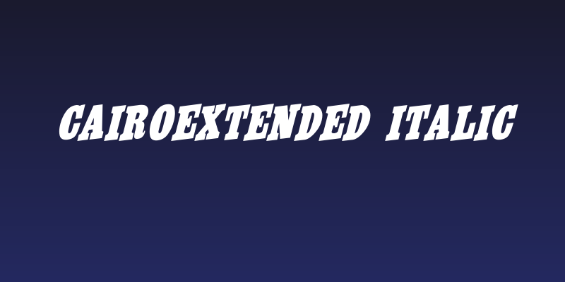 CairoExtended Italic Social Header