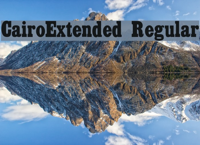 CairoExtended Regular Font examples