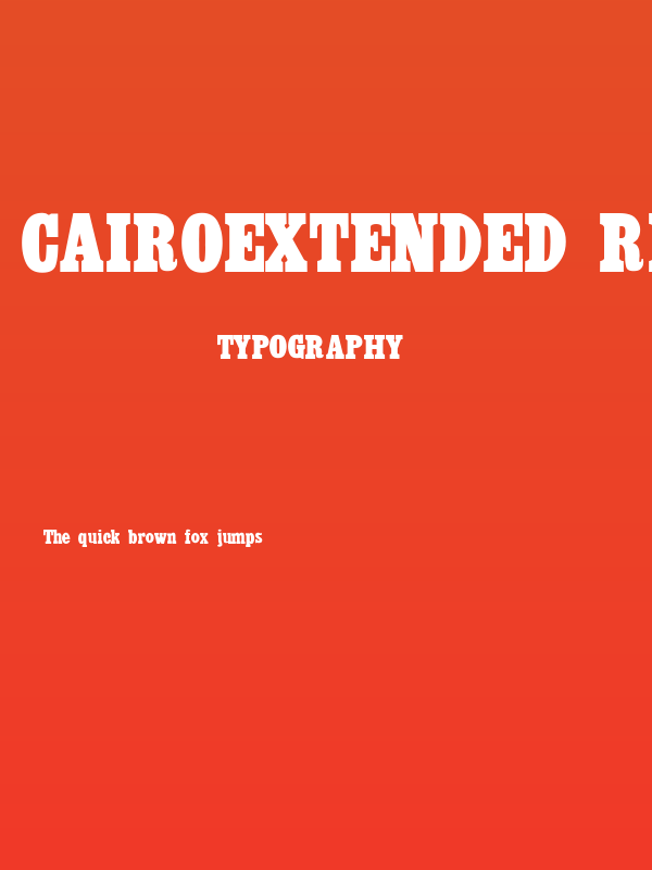 CairoExtended Regular Poster
